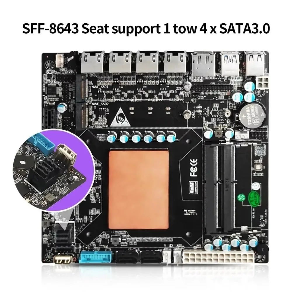 ITX NAS Motherboard with 11th  - Nas Motherboard 8 Sata Mini Itx recension och pris